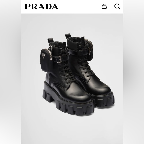 Prada Boots (Monolith leather and nylon fabric boots) - Picture 1 of 10